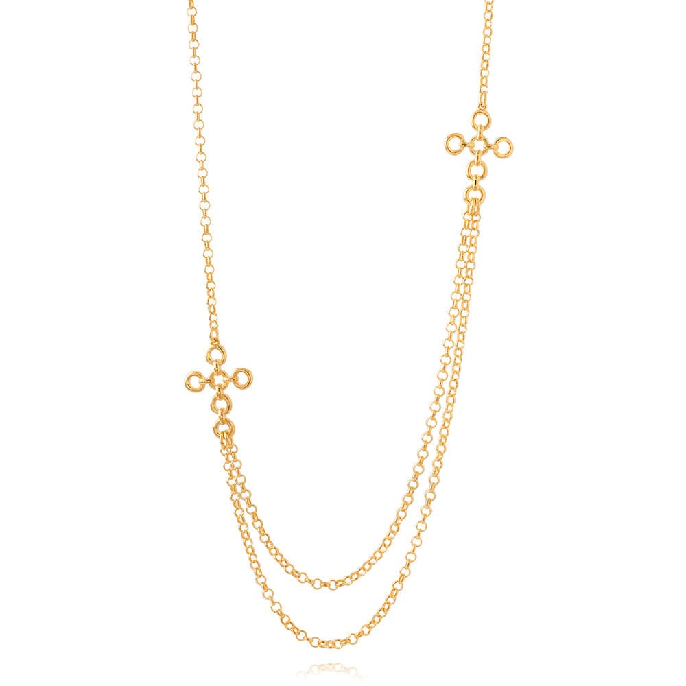 DOUBLE CROSS NECKLACE - Chalice