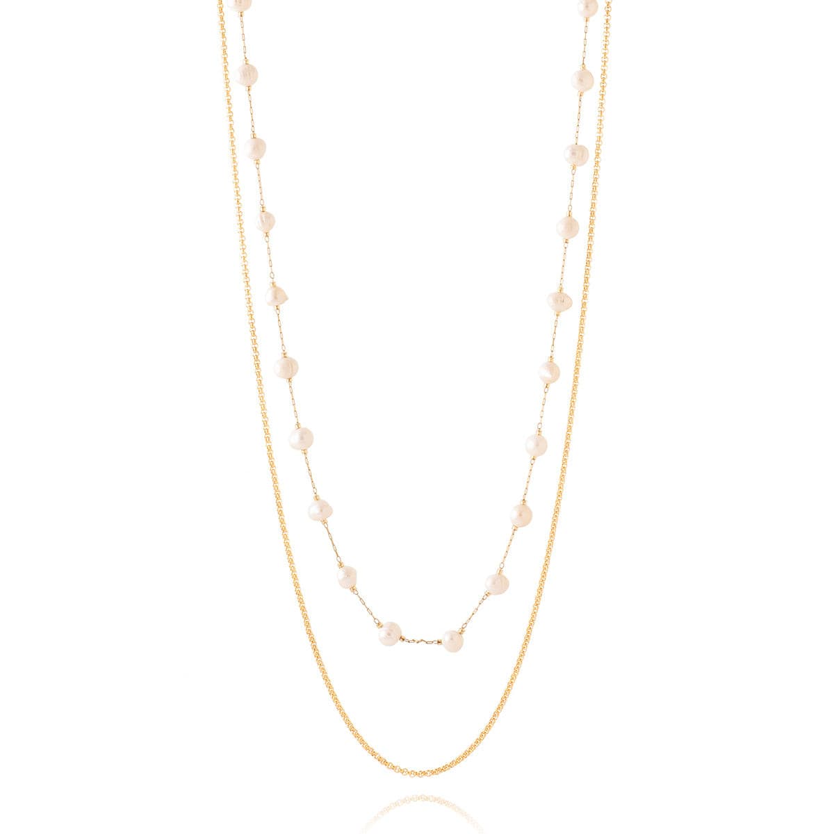 CLASSIC PEARLS DOUBLE NECKLACE - Chalice