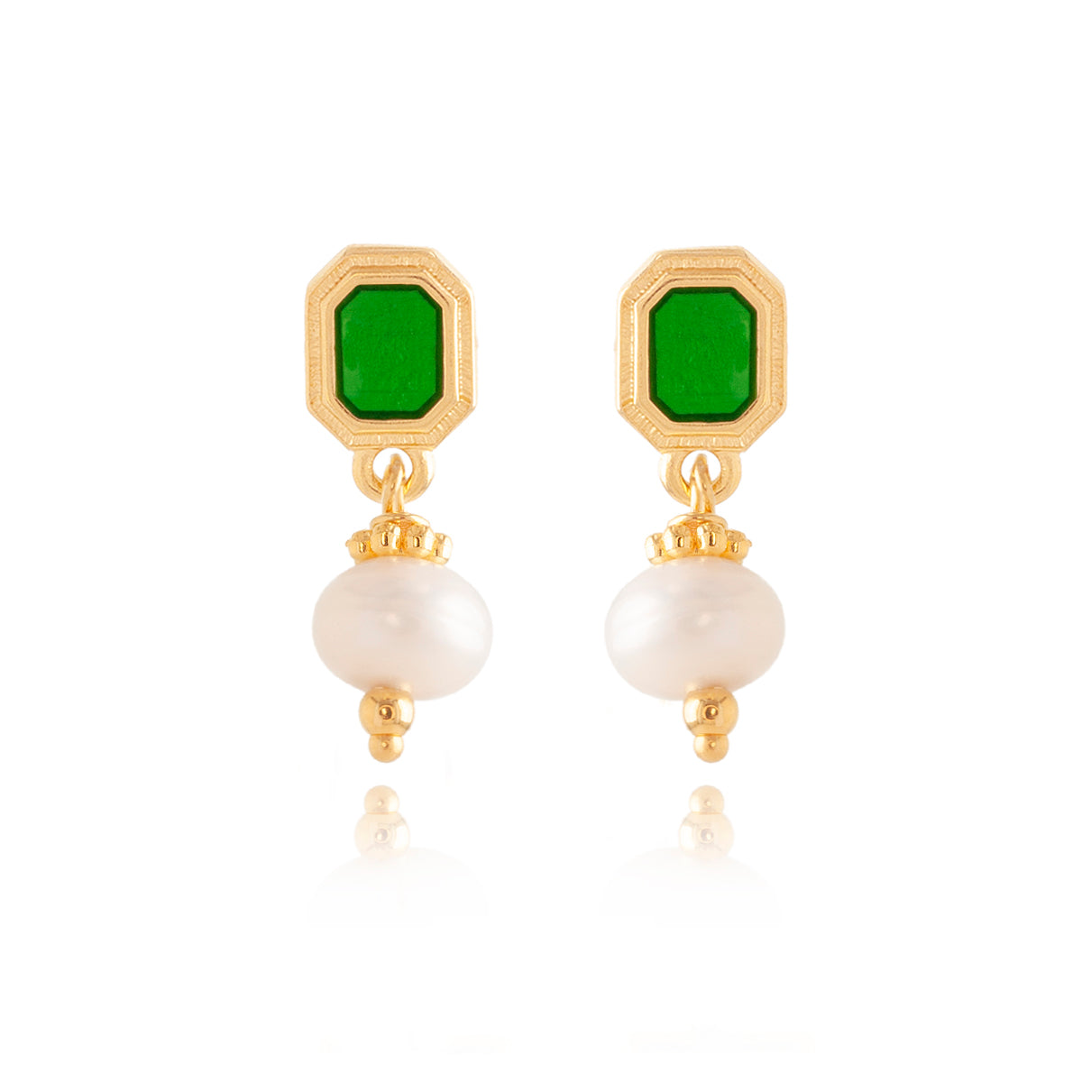 ENAMEL-PEARL EARRINGS - Chalice