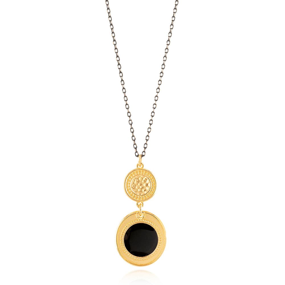 BLACK COIN PENDANT NECKLACE - Chalice