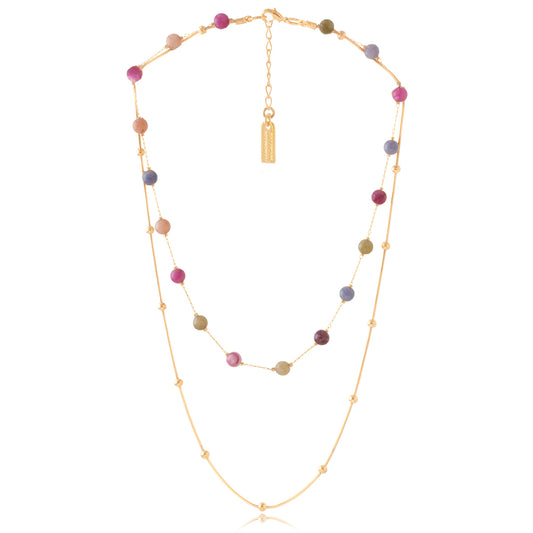 COLOR DROPS DOUBLE NECKLACE - Chalice