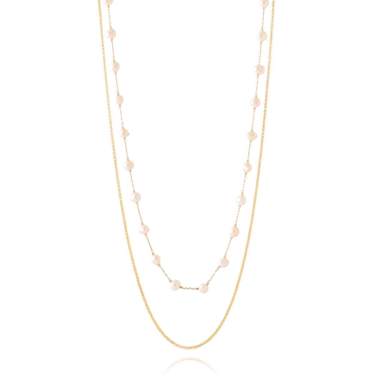 CLASSIC PEARLS DOUBLE NECKLACE - Chalice