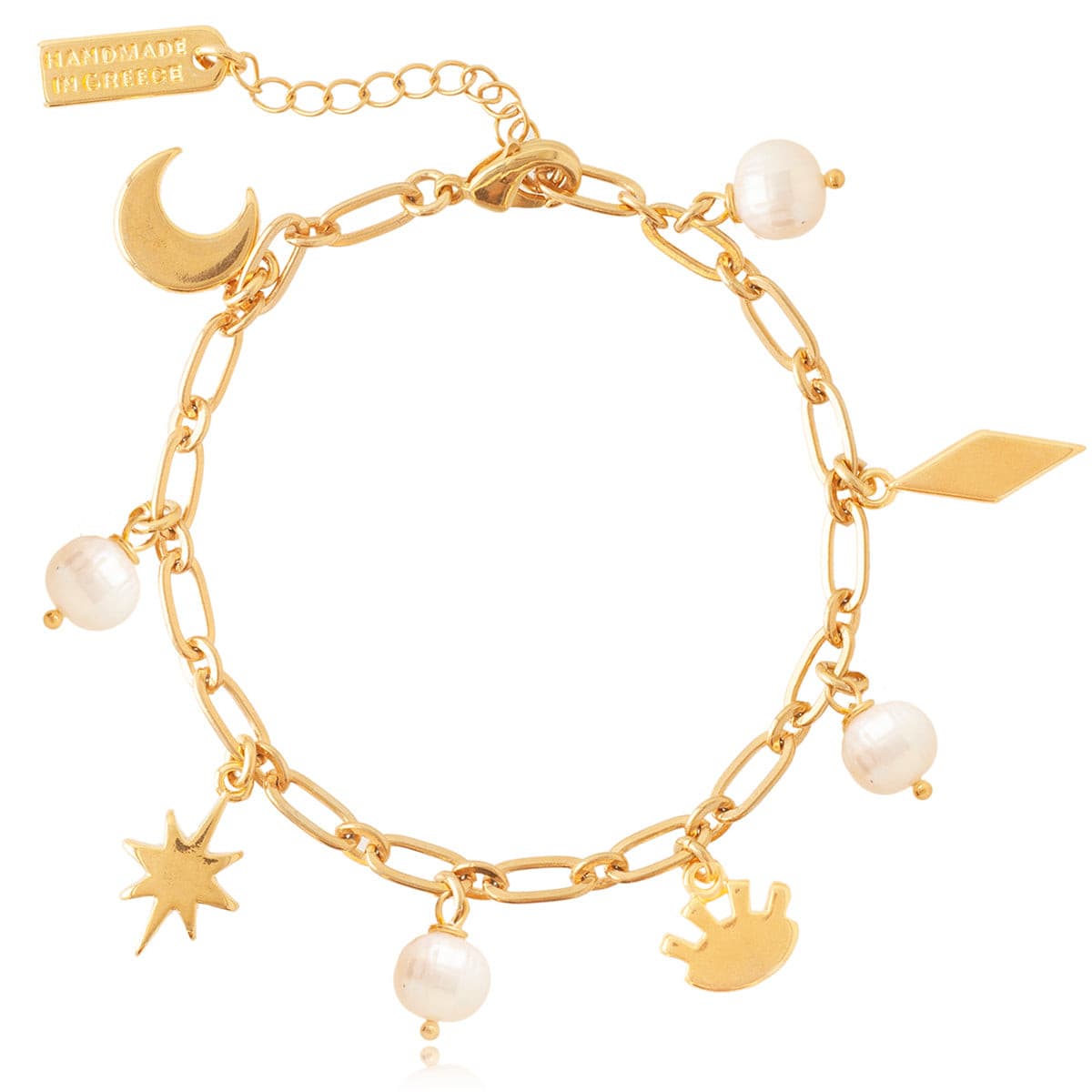 MULTI CHARMS PEARL BRACELET - Chalice