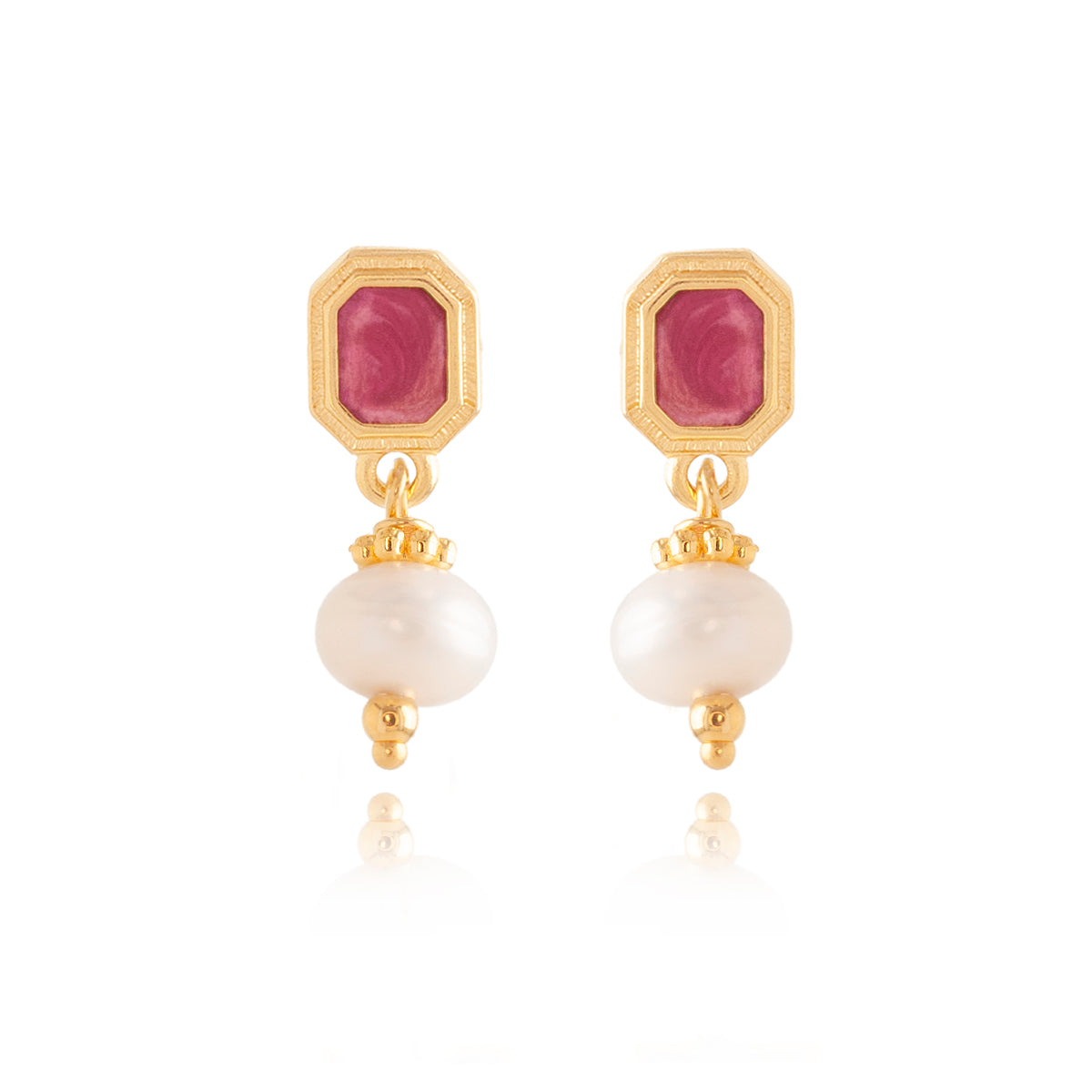 ENAMEL-PEARL EARRINGS - Chalice