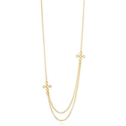 DOUBLE CROSS NECKLACE - Chalice