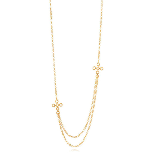 DOUBLE CROSS NECKLACE - Chalice