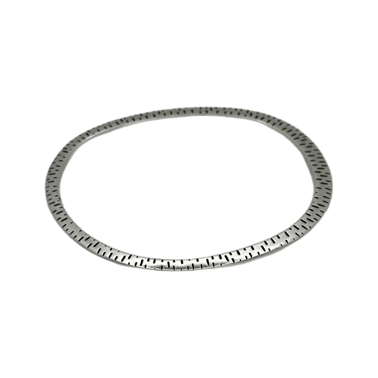 Silver plated bracelet with patterns 7cm  diameter